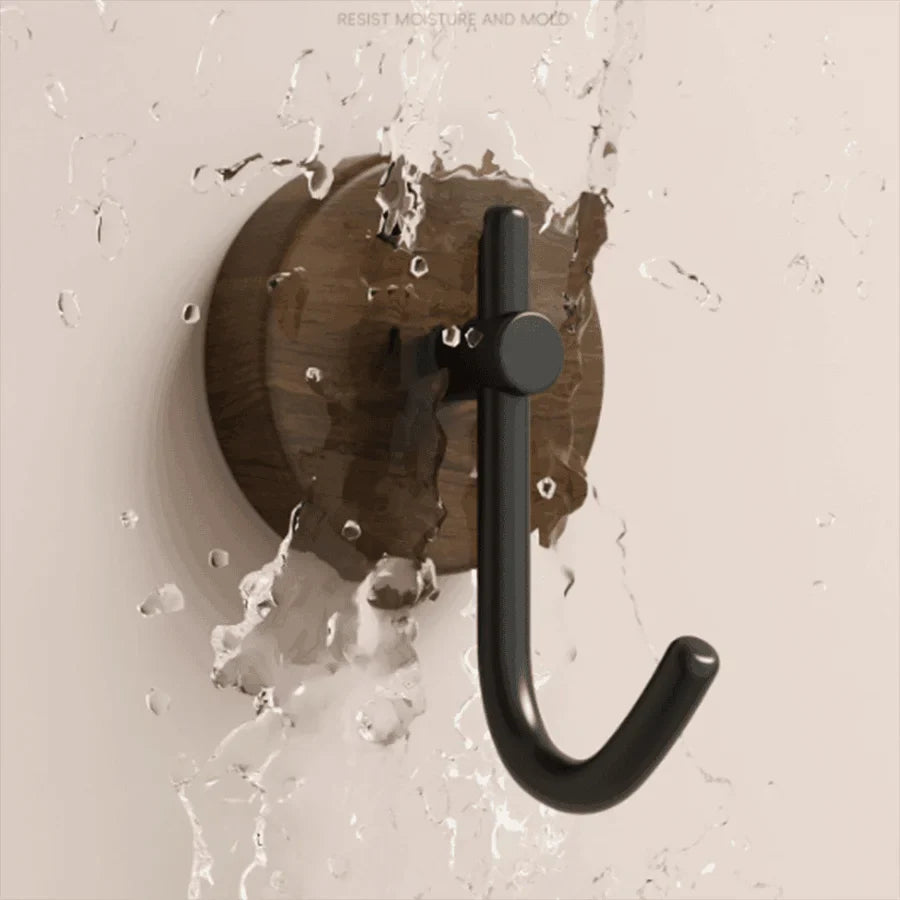 WoodEssence WallHook | Walnussholz | Selbstklebend | Dekorativ & Funktional