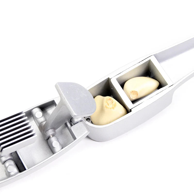 GarlicMaster DuoPress | 2-in-1 Knoblauchschneider & -presse | Integrierte Reinigungsbürste | Robustes Aluminium
