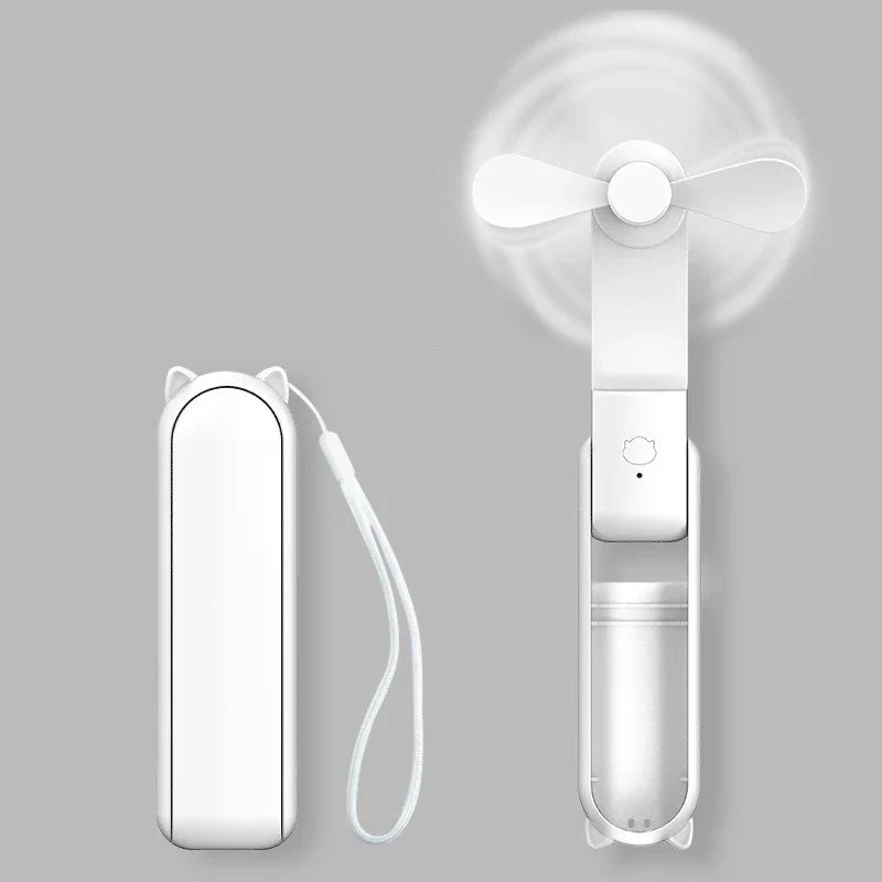 Airli Mini Ventilator | Faltbar & Leise | Mit Powerbank | 2000 mAh Akku