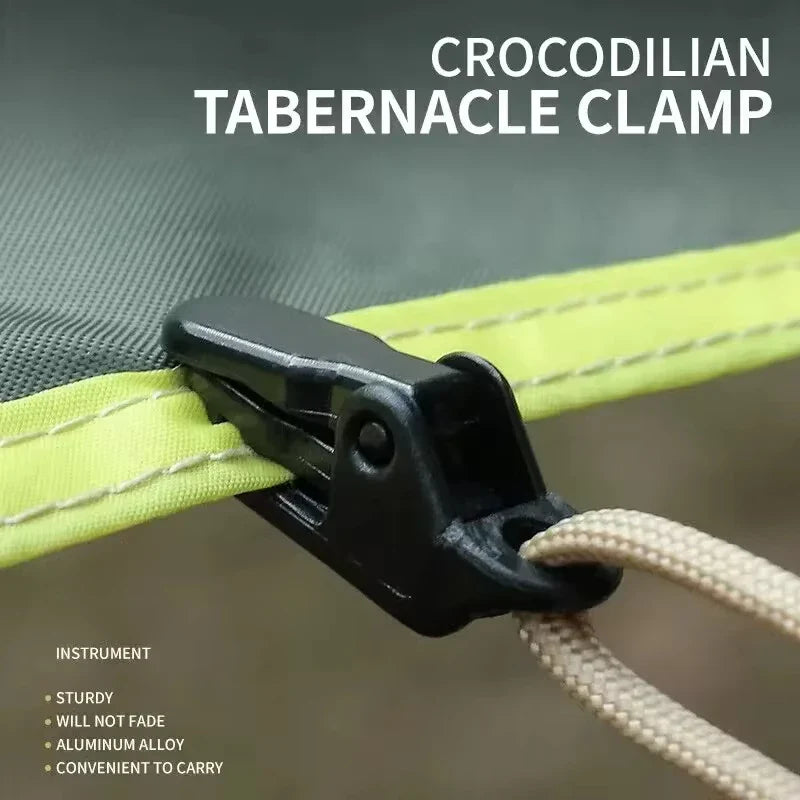 Gripora TarpLock | Mini-Zeltclip Outdoor | Ultraleicht & Rutschfest | Für Planen & Tarps | 10 Stück