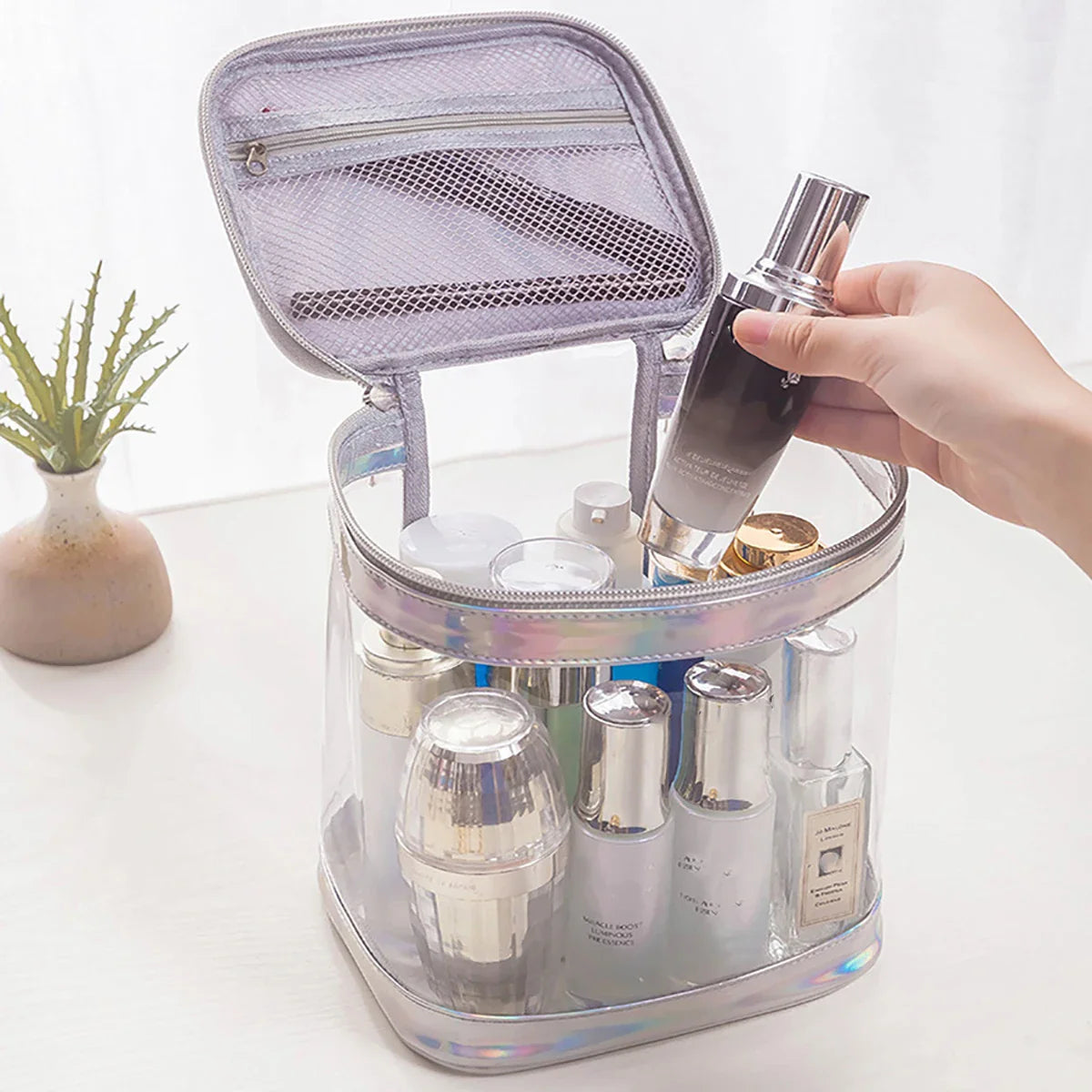 ClearPack Kosmetiktasche | Transparent & Wasserdicht | Praktisch für Reisen