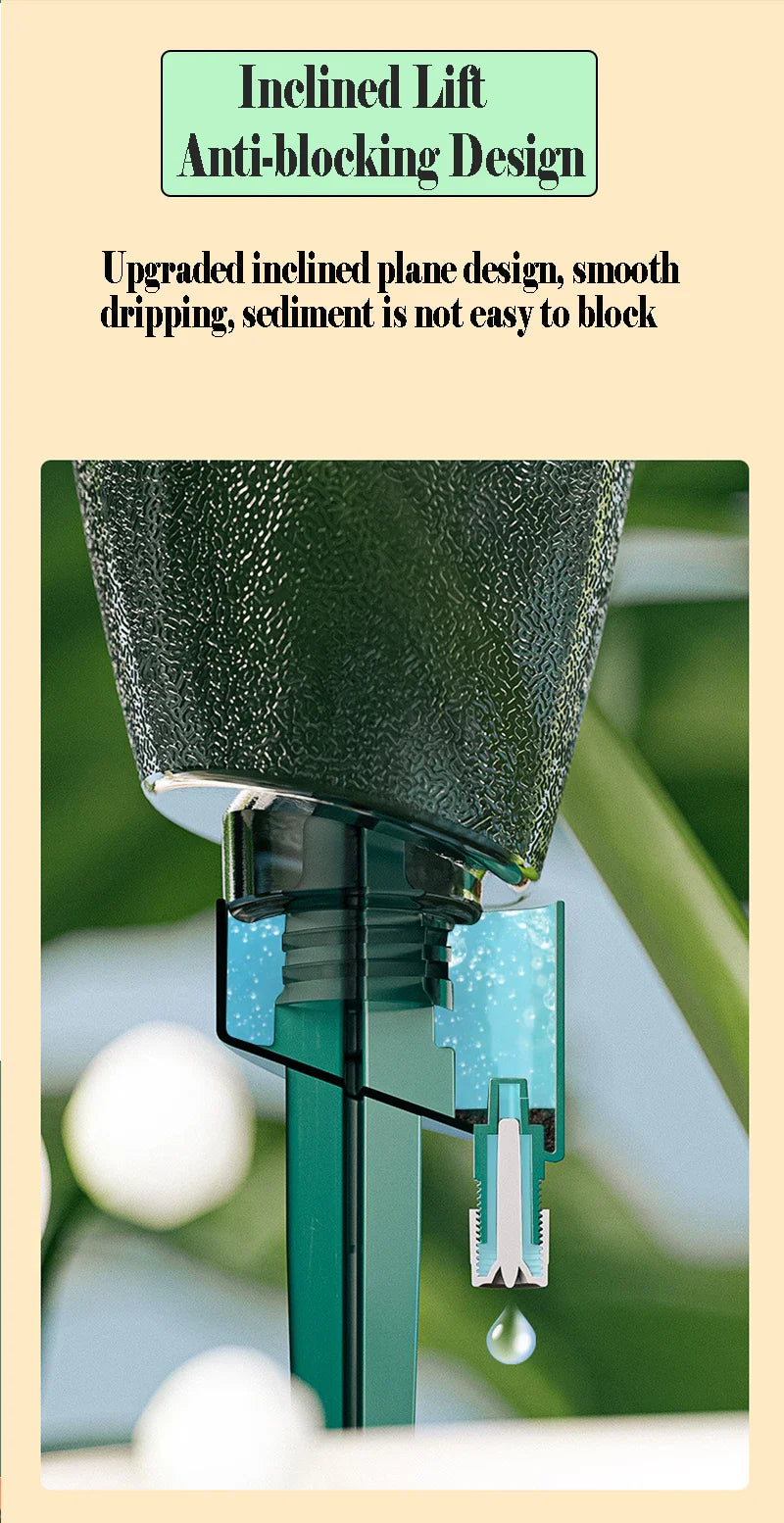 AquaLeaf Bewässerungssystem | Automatische Tropfbewässerung | Passend für PET-Flaschen | Für Topf & Balkon