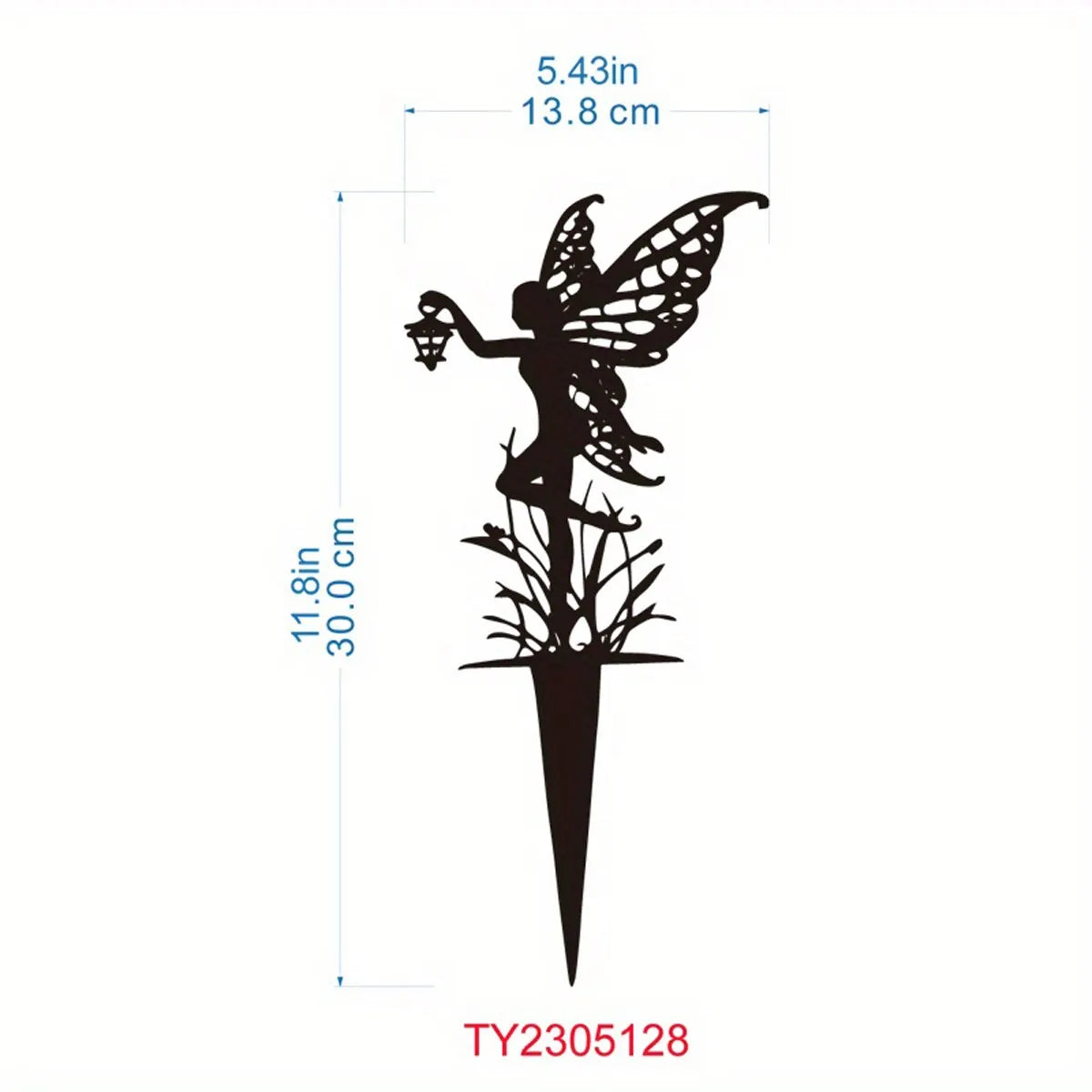 Mythoria Gartenfee Dekofigur | Metall Silhouette | Wetterfest & Rostfrei | Für Rasen & Beet
