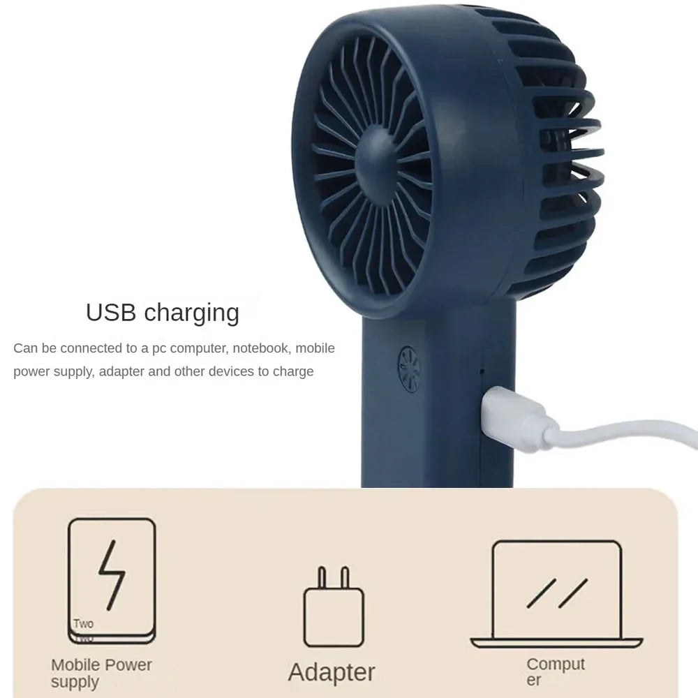 Brisola Mini-Handventilator | Kompakt & Leise | USB-Aufladung & 3 Geschwindigkeitsstufen