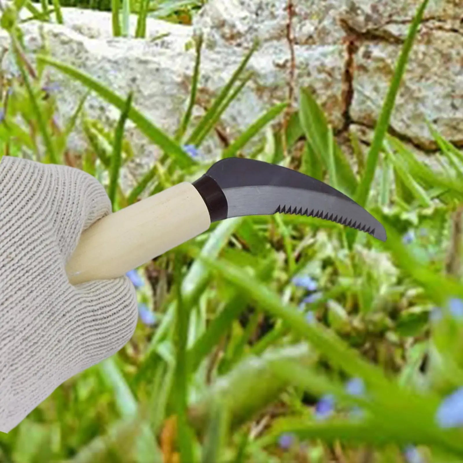 ZenWeed Gartenmesser | Präzise Edelstahlklinge | Ergonomischer Holzgriff | Kompakt & Handlich
