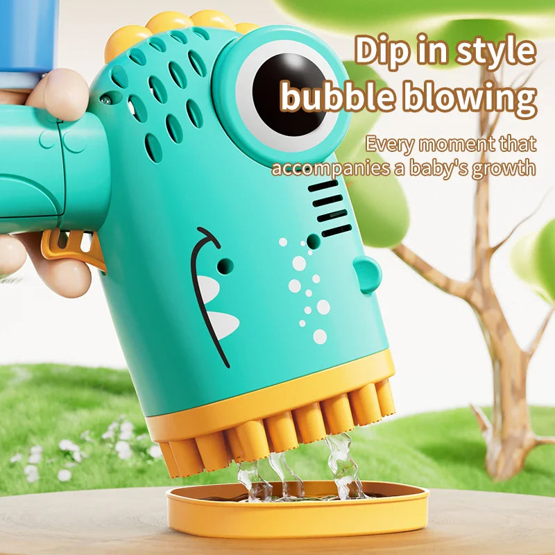 BubbleRex | Dinosaurier Seifenblasenmaschine | Automatisch | 40 Düsen Power