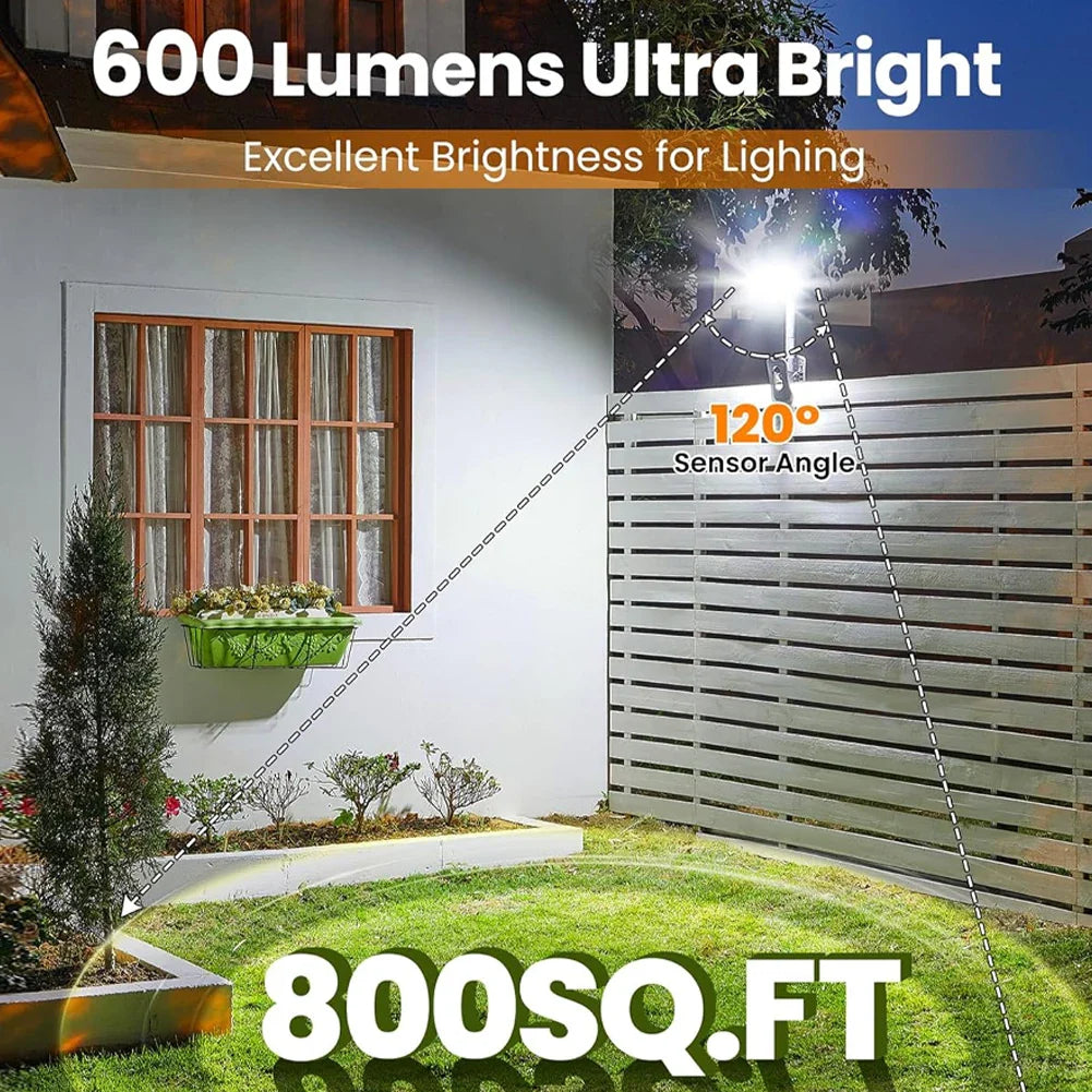 SolarNova LED-Solarleuchte | Bewegungssensor | 3 Lichtmodi | Tragbar | Wetterfest