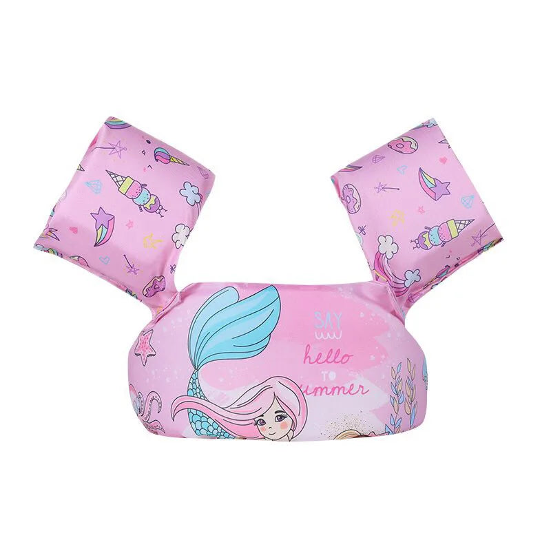 Aquabini Kinder Schwimmhilfe | Schwimmweste mit Armflügeln | Verstellbar & Sicher | Buntes Design