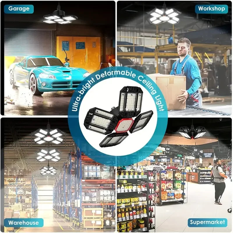 FlexiBeam | LED Deckenleuchte | Verstellbare Lichtpaneele | Für Werkstatt & Garage