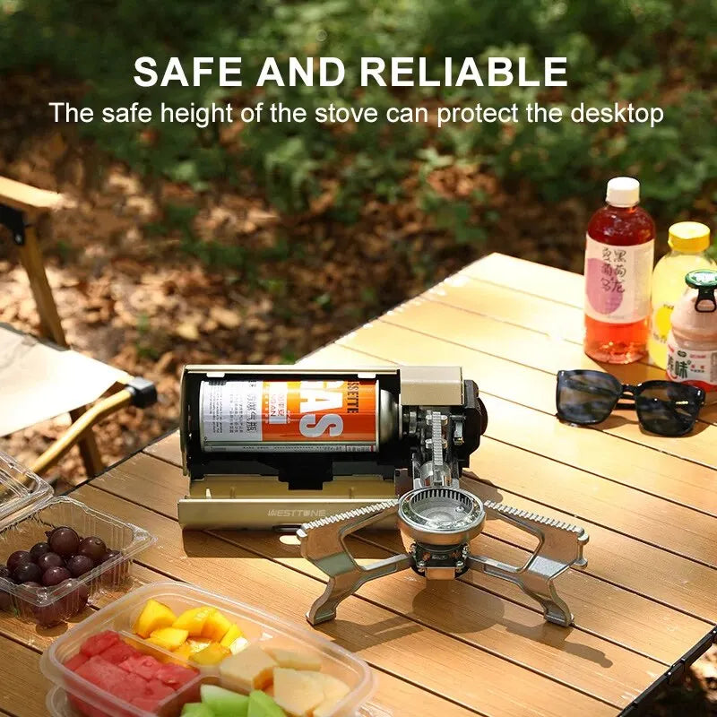 TRAVO FlexCook 2670W Camping Gaskocher | Faltbar & Kompakt | Robustes Edelstahlgehäuse | Schnelles Kochen