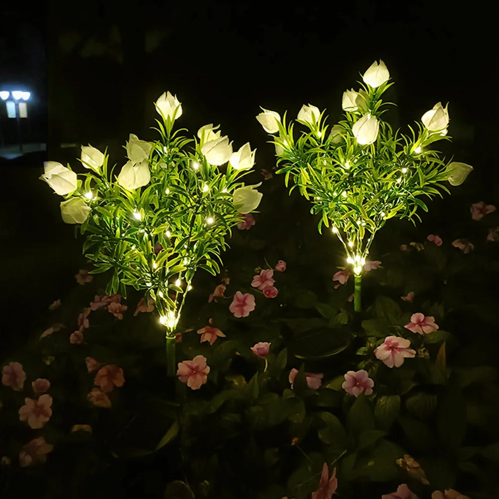 SolarBlossom Garten-Leuchte | Zauberhafte Solar-Blumen‑Laterne | IP65 & 42 LEDs