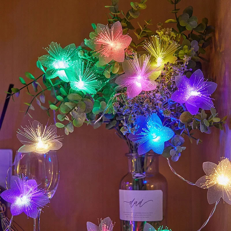 Lumiflora LED Lichterkette | Blumenoptik & Batteriebetrieben | 2 m Kupferdraht | Warmweiß  html Copy Edit