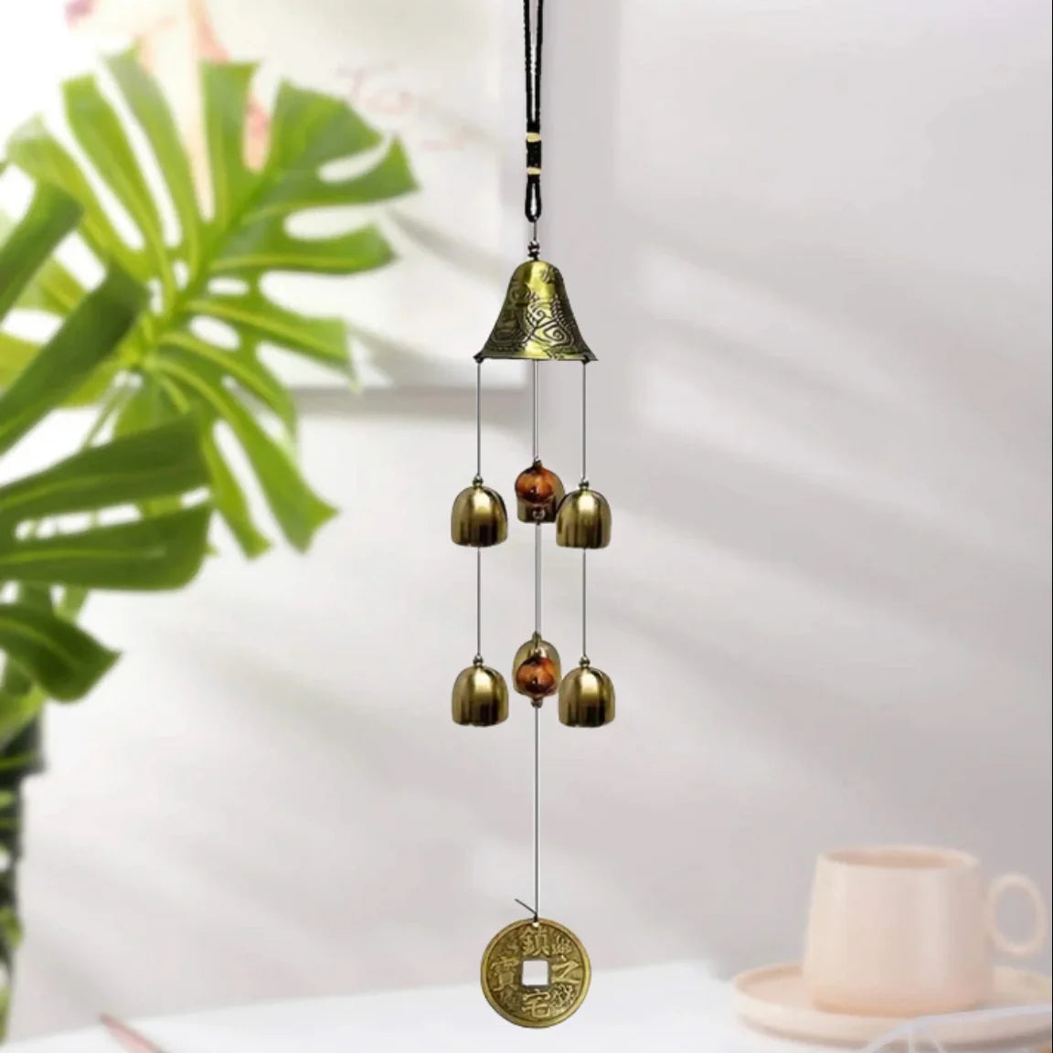 Lunavio Windspiel | Handgefertigt & Individuell | Geschenkverpackung | 46 cm Metall