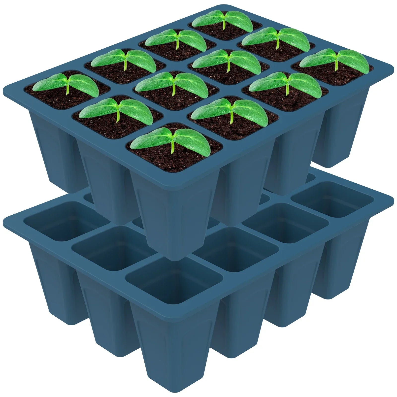 RootFlex Anzuchtplatte | 100 % Silikon | Wiederverwendbar & Wetterfest | Für Kräuter, Gemüse & Blumen
