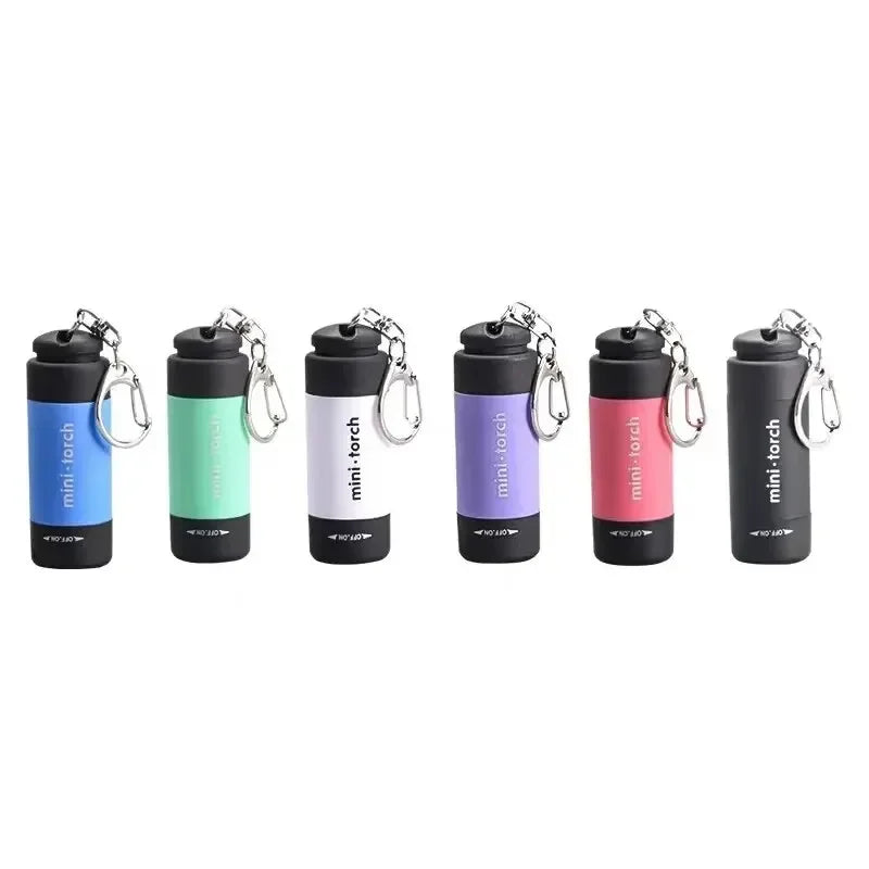 Glintora Mini-LED-Taschenlampe | Schlüssellicht mit USB-Ladung | Ultrakompakt & Wetterfest | Für Outdoor & Alltag