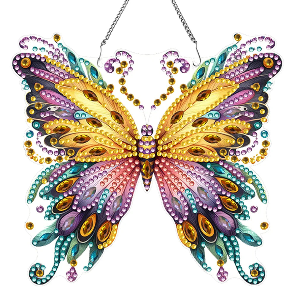 GlitterWings | Schmetterlingsanhänger 5D Diamantmalerei | Funkenzauber für dein Zuhause