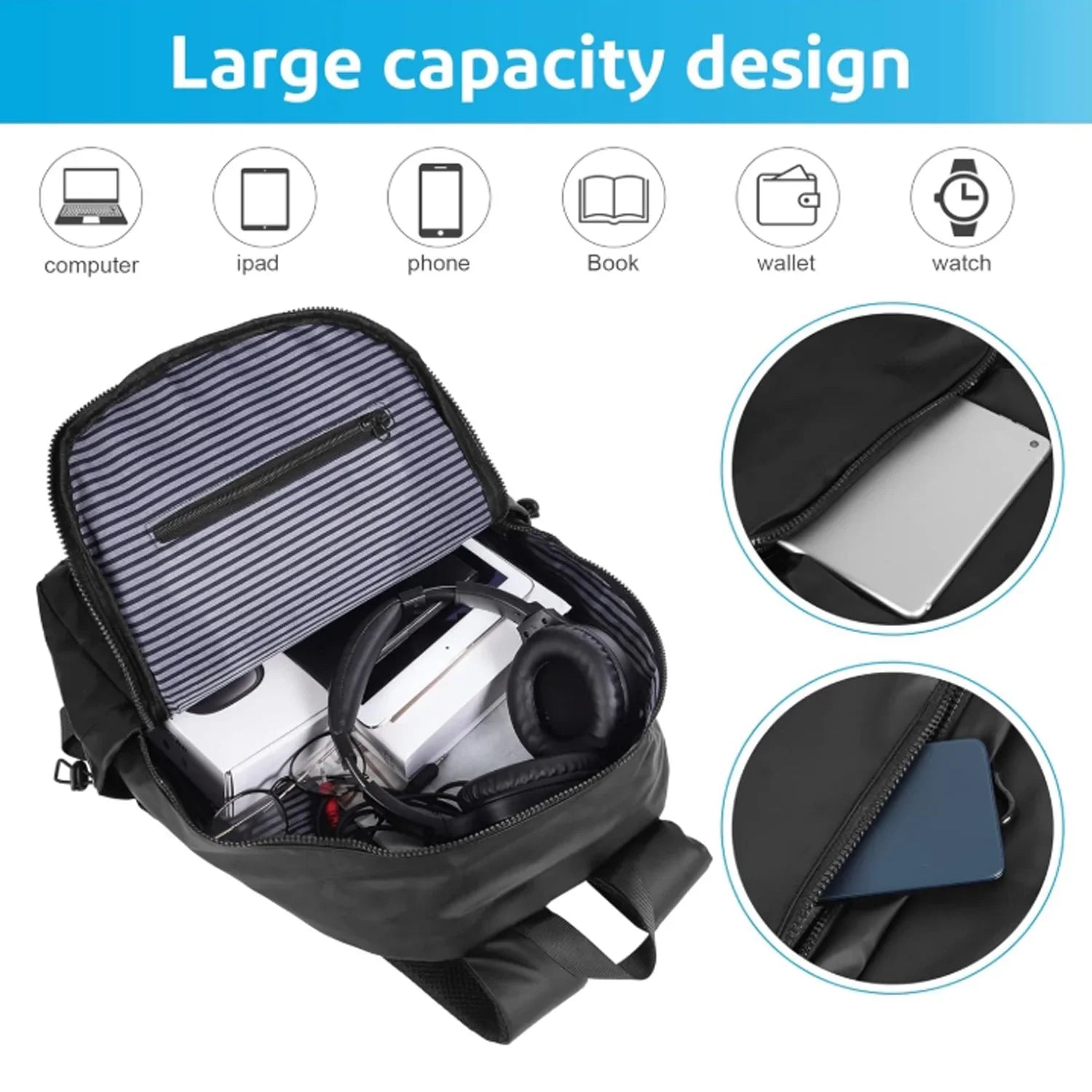 Travana CorePack 14" | Minimalistischer Laptop-Rucksack | Wasserfest & Leicht | Für Büro, Uni & Reisen | Mit gepolstertem Laptopfach