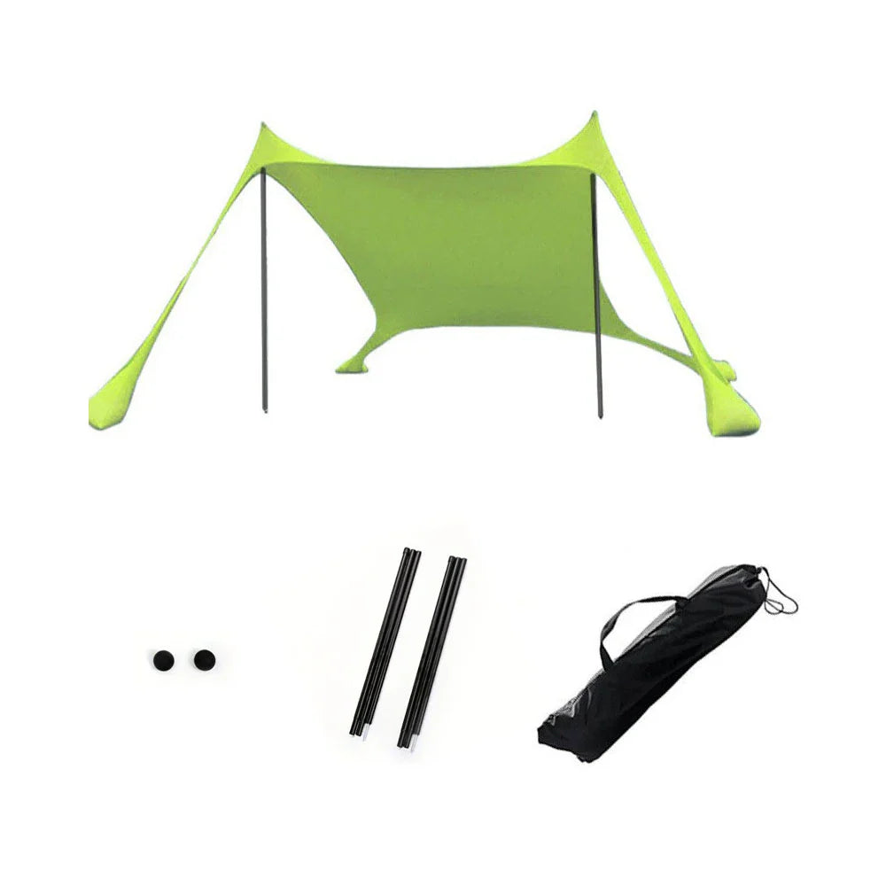 Sunlera ShadeDome | Strandmuschel UPF50+ | Für 3–4 Personen | Wasserdicht & Windstabil | 200×200×170 cm