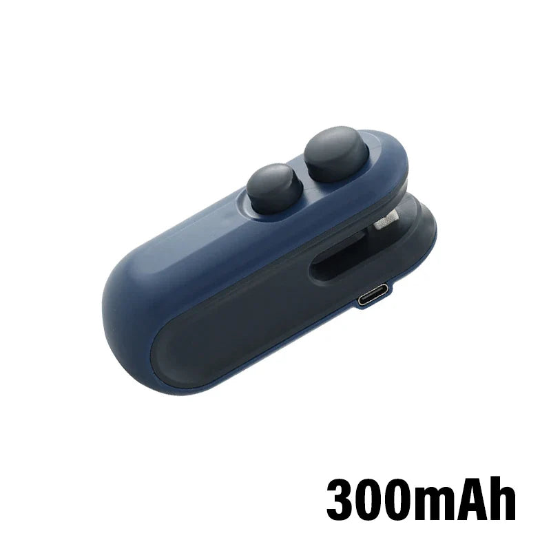 Packiva | Mini-Folienschweißer | 2-in-1 Cutter & USB-Akku | Für Chips, Snacks & Haushalt