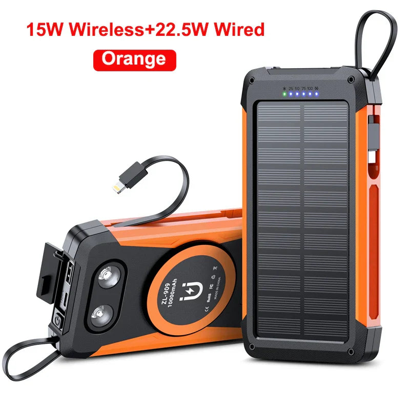 SolarMax Charge | Powerbank mit Solarpanel | Magnetisches Wireless Charging