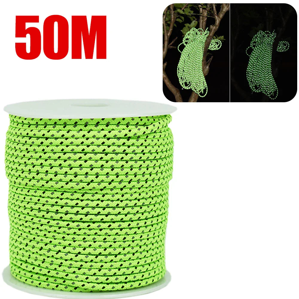 NightGuard | Reflektierendes Paracord Seil | Abriebfest & Leicht | 50m