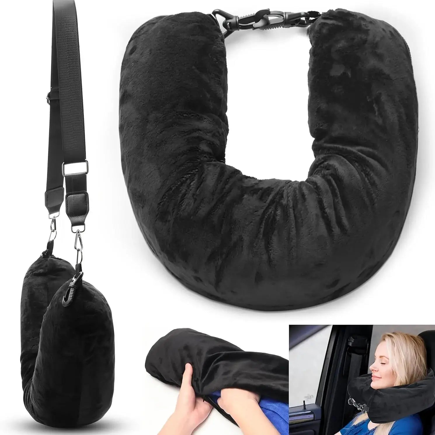 ComfortMate Reisekissen | Ergonomisch & Platzsparend | 2-in-1 Design für Reisen und Aufbewahrung