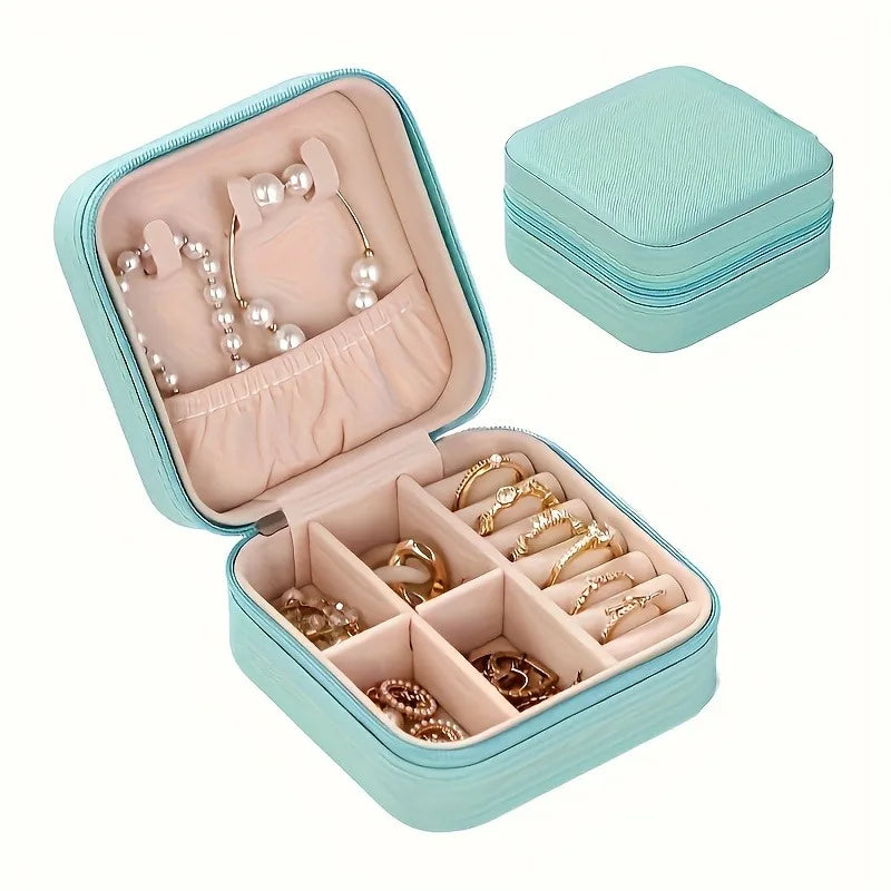 Veloura JewelCase | Schmuckorganizer Reiseetui | Kompakt & Elegant | Für Ringe, Ketten & Co.