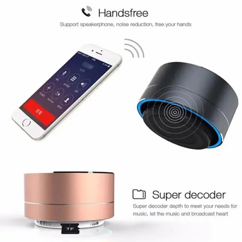 Soundory Mini Bluetooth Lautsprecher | Kompakt & Kraftvoll | TF/USB | Für Reisen & Alltag