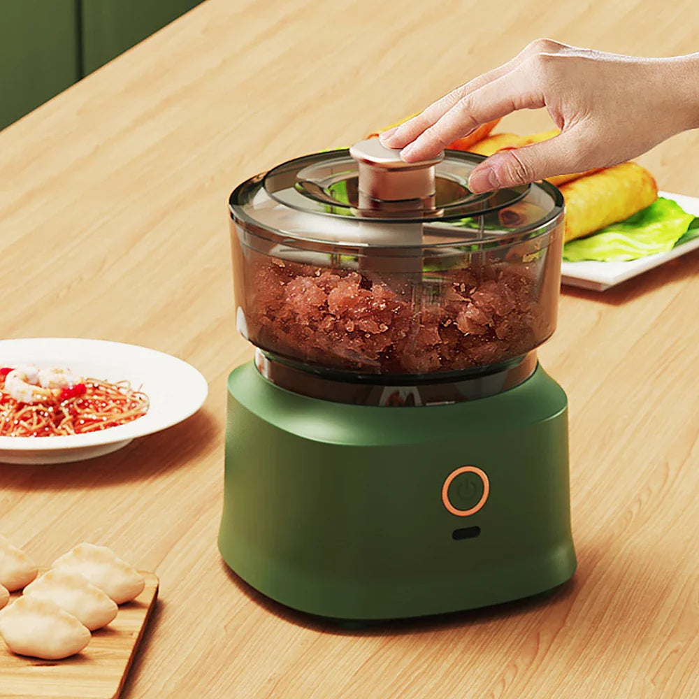 SliceSwift Pro | Kabelloser Mini-Zerkleinerer | Für Gemüse, Nüsse & Fleisch | Kompakt & Leistungsstark