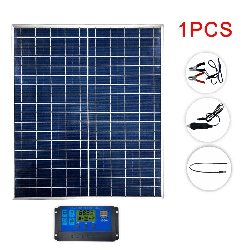 SunCharge HelioPanel Kit | 500W Leistung | All-In-One mit USB-Ladeanschlüssen | Robustes Design