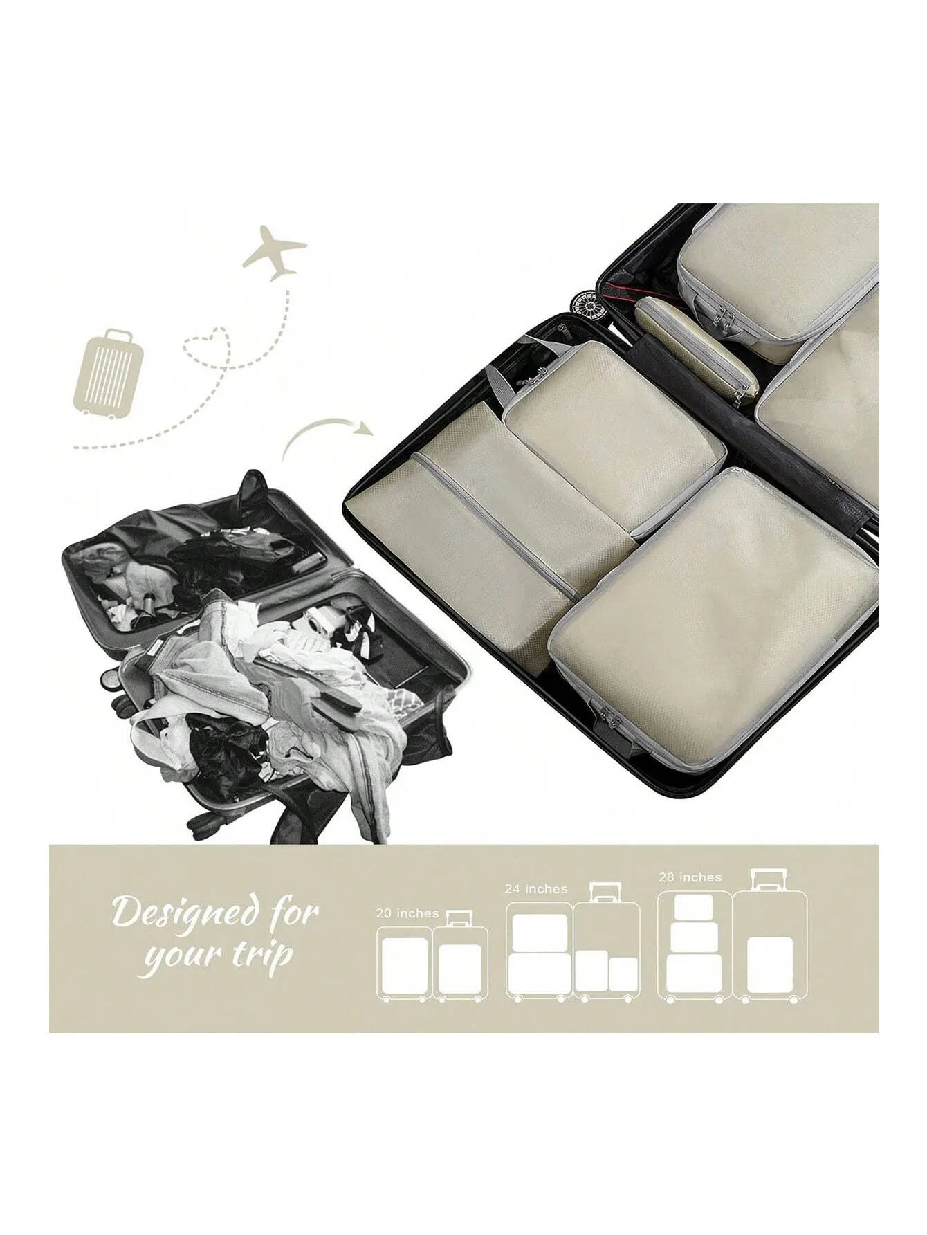 Ordiva Reiseorganizer | Komprimierbar & Leicht | Vielseitige Aufbewahrung | Travel Essential