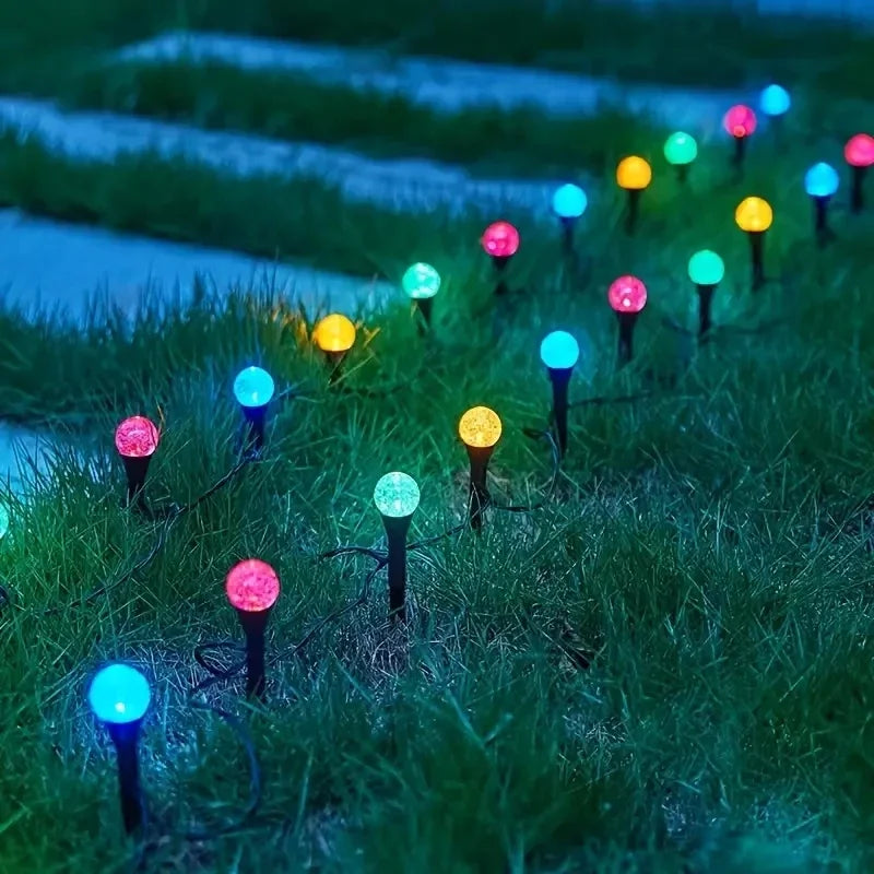 Lumenia GlowSphere | Solar-Betriebene Gartenbeleuchtung | 8 Lichtmodi | Wetterfest