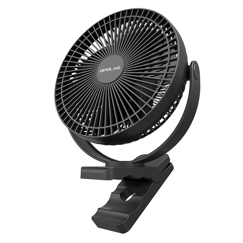 BreezeClip | Tragbarer Mini-Ventilator | 360° Drehbar | Flüsterleise Kühlung | Ideal für Kinderwagen, Büro & Outdoor