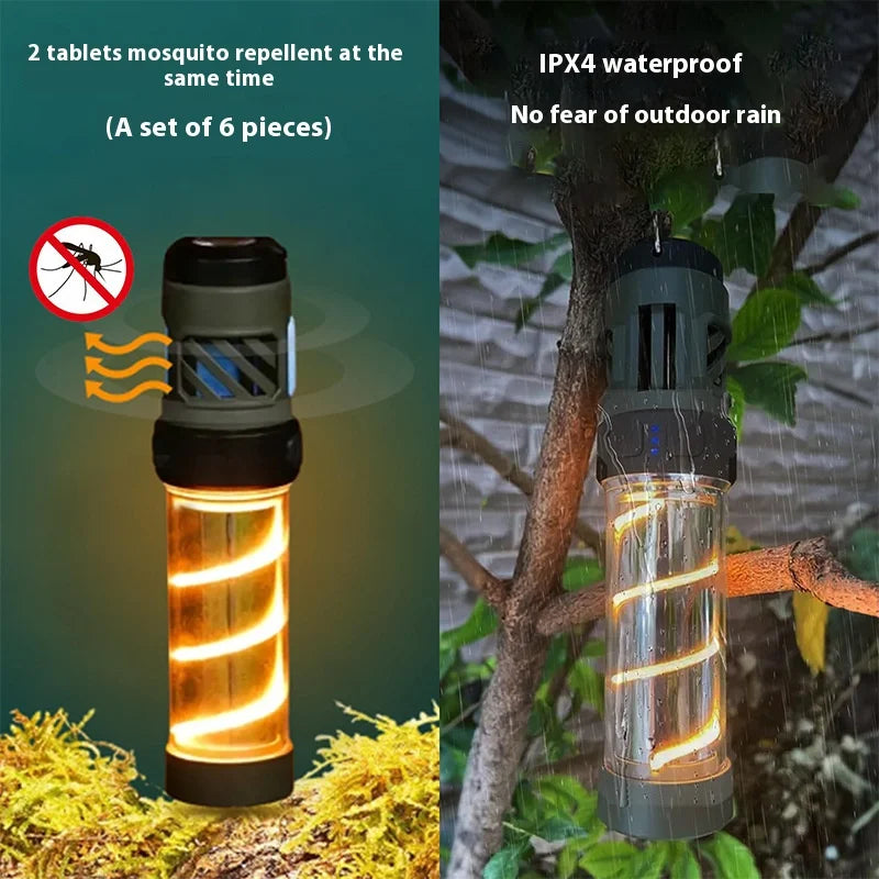 LumoTrek MultiLamp | Campinglampe mit Mückenschutz | Wiederaufladbar | Kompakt