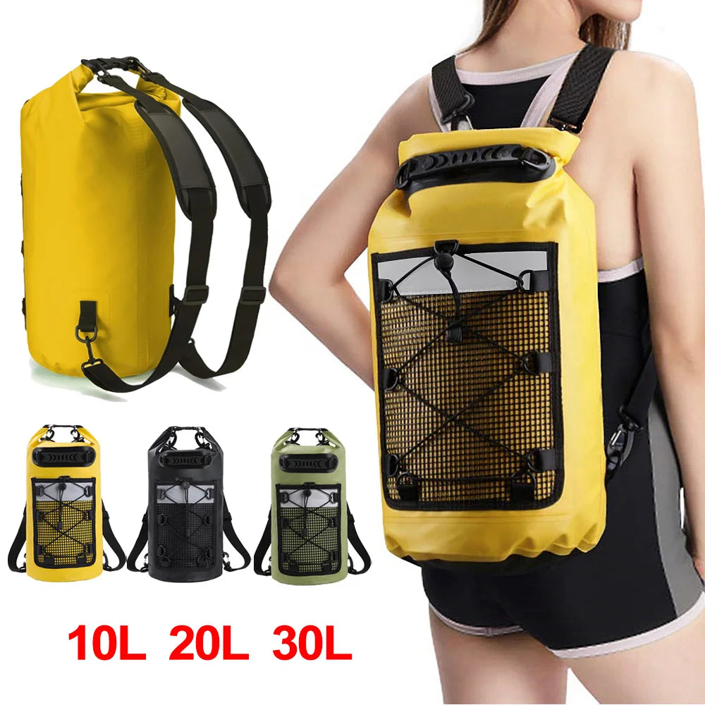 AquaSafe DryBag | Wasserdicht | Rolltop-Verschluss | PVC | 10L-30L