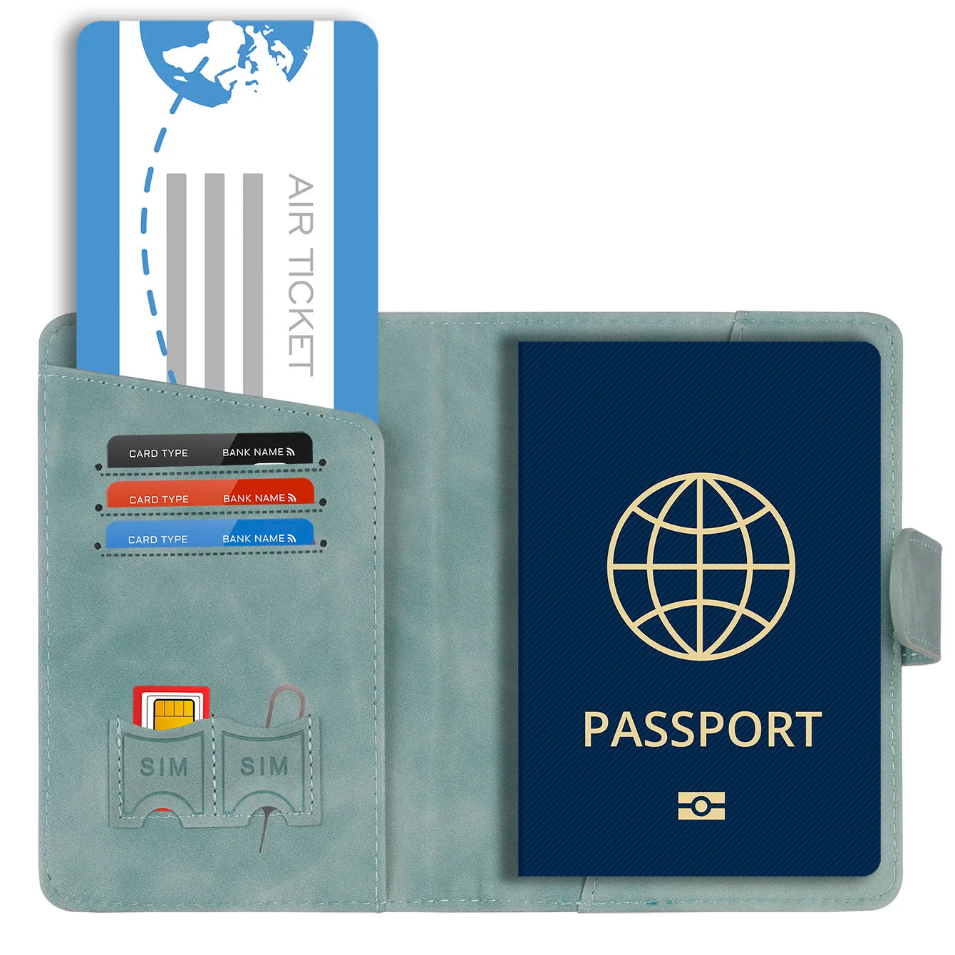 SafePort Reisepasshülle | RFID-Schutz | Edle Lederoptik | Kompakt für Damen & Herren