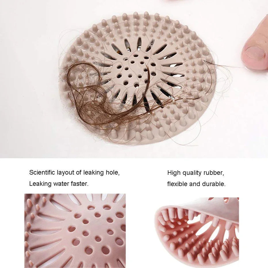 FlowGuard | Abflusssieb für Haare & Schmutz | Flexibles TPR-Material | Mit Griff