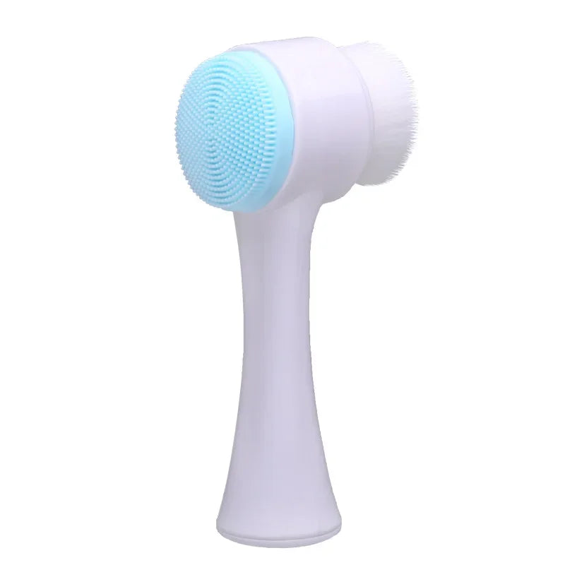 Skinora GlowBrush | 3D Gesichtsreiniger & Peeling-Tool | Doppelseitiges Silikondesign & Massageeffekt | Für Strahlend Reine Haut