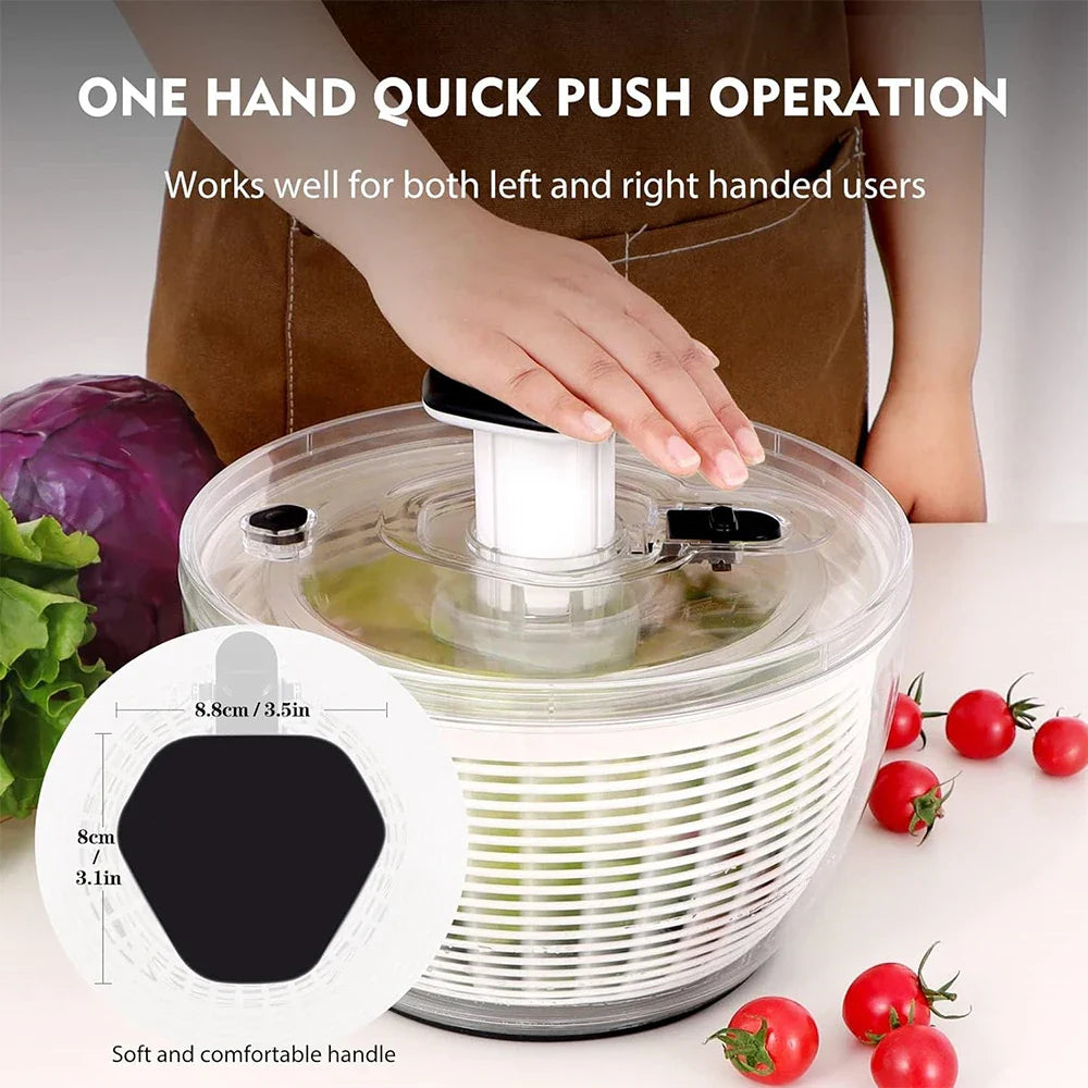 FreshSpin Pro | Salatschleuder mit Einhandbedienung | BPA-frei und Multifunktional