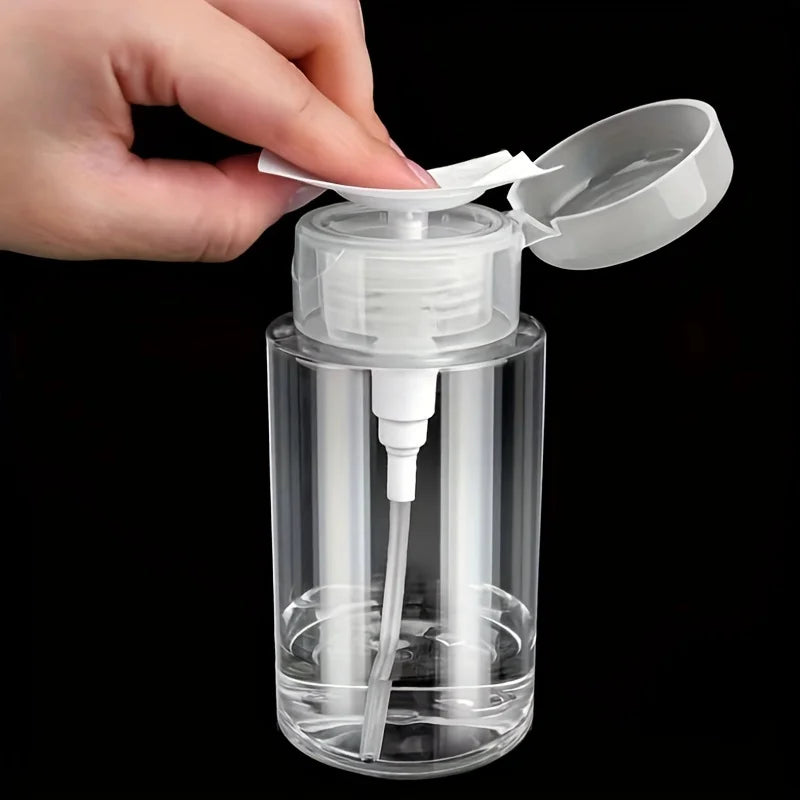 Fluidos Pumpflasche | Push-Down Spender | Wiederverwendbar & Hygienisch | 200ml Transparent