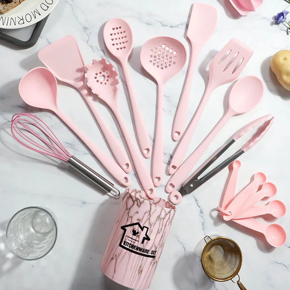 Rosellina | Küchenutensilien-Set | Silikon, BPA-frei, 18-teilig | Für stilvolles Kochen & Backen
