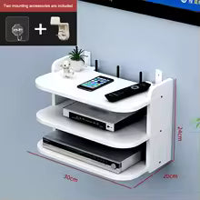 NexaDock | WLAN-Router Regal | Schwebendes Design & Kabelführung | Für Wohnzimmer, Büro & Schlafzimmer