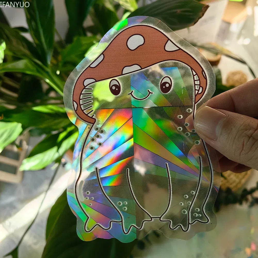 SunGlow Fenstersticker | 3D Regenbogen-Effekt | Selbstklebend & Wiederverwendbar