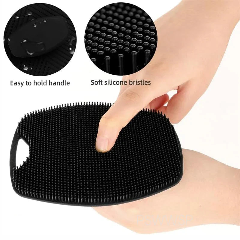 GlowWave Silikon Duschbürste | Sanftes Peeling & Massage | Für Gesicht & Körper | Hygienisch & Langlebig