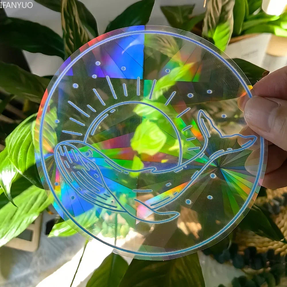SunGlow Fenstersticker | 3D Regenbogen-Effekt | Selbstklebend & Wiederverwendbar