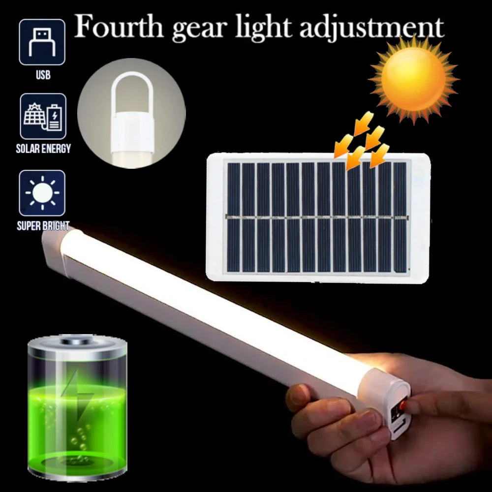 BeamMate | LED-Notfalllampe | Solar & USB Ladefunktion | 4 Lichtmodi | Magnet & Haken