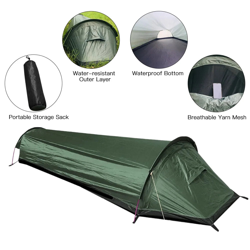 TrekMaster SoloShield | Einmannzelt | Ultraleicht & Wetterfest | Für Trekking & Camping