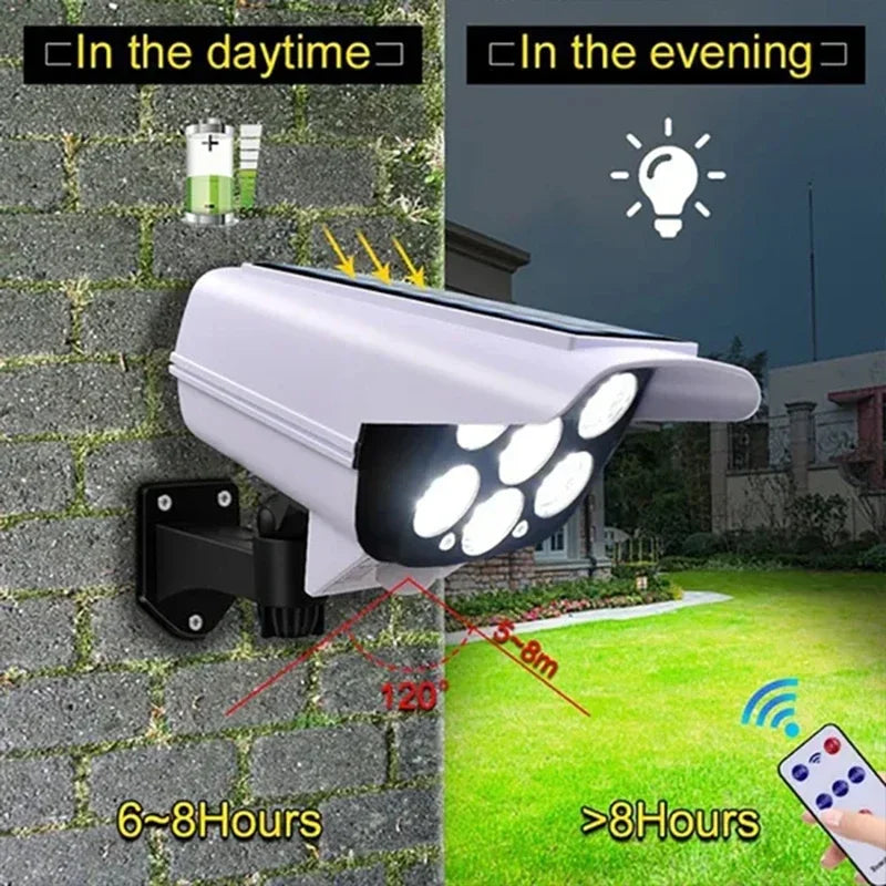 SolarGuard Pro | Solar-Wandleuchte mit Bewegungssensor | Täuschend echte Dummy-Kamera