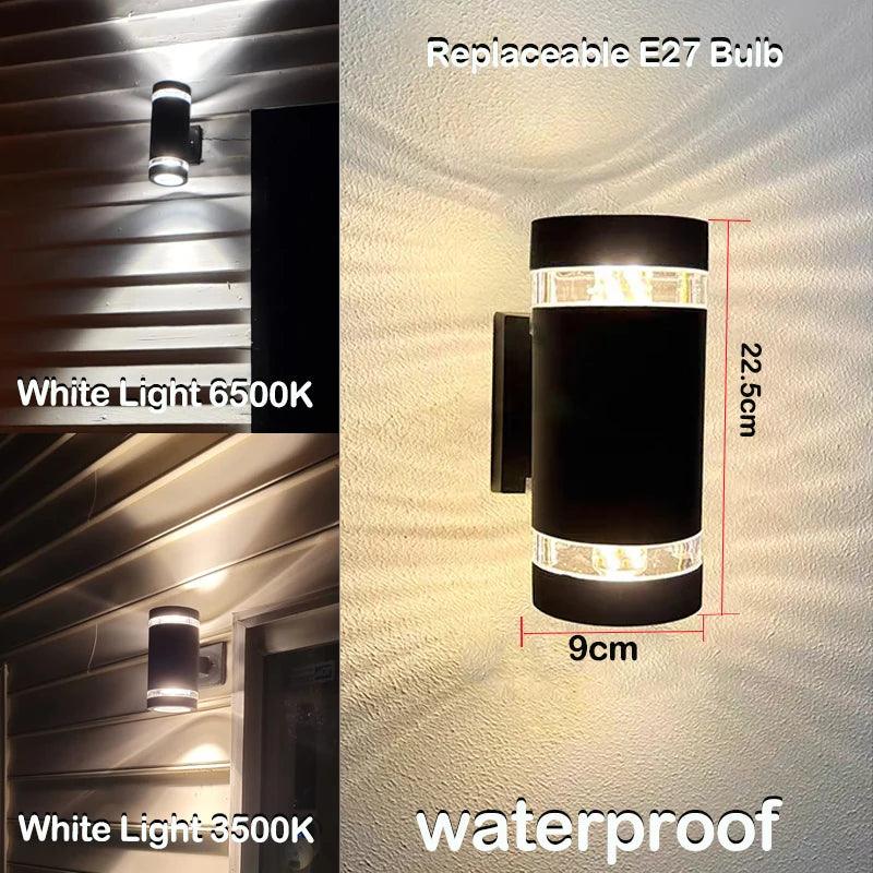 Lumivor Außenwandleuchte | Up-&-Down Licht | E27 Fassung | IP65 Wetterfest | 25×10×8 cm