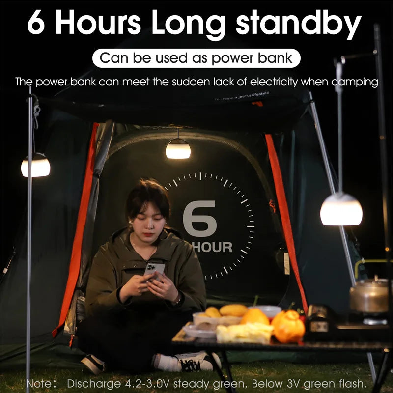 CampGlow | USB Zeltlampe | Leicht & Kompakt | Wetterfest & Wiederaufladbar | Für Outdoor & Notfälle